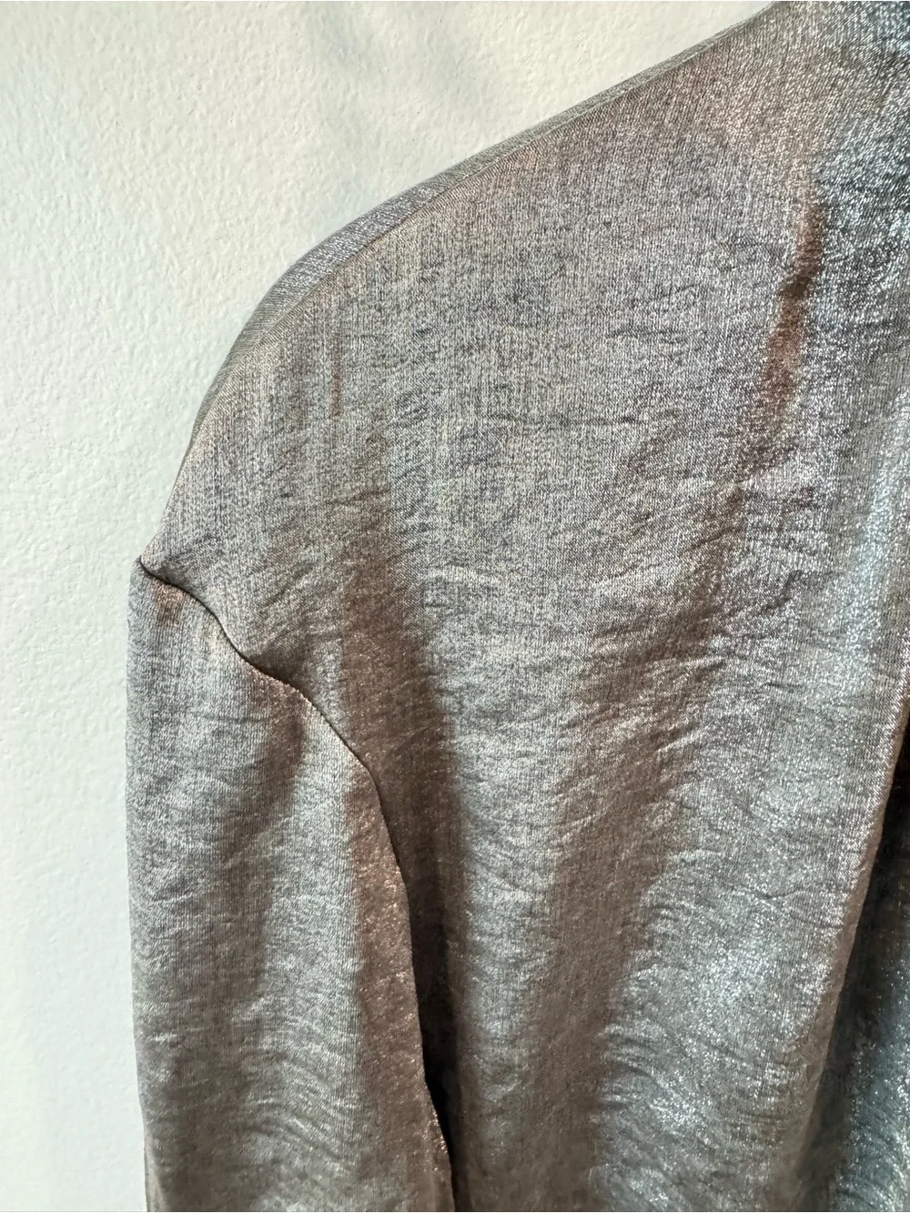 Pilcro From Anthropologie Shimmery Charcoal Button-Up Blouse Sz M